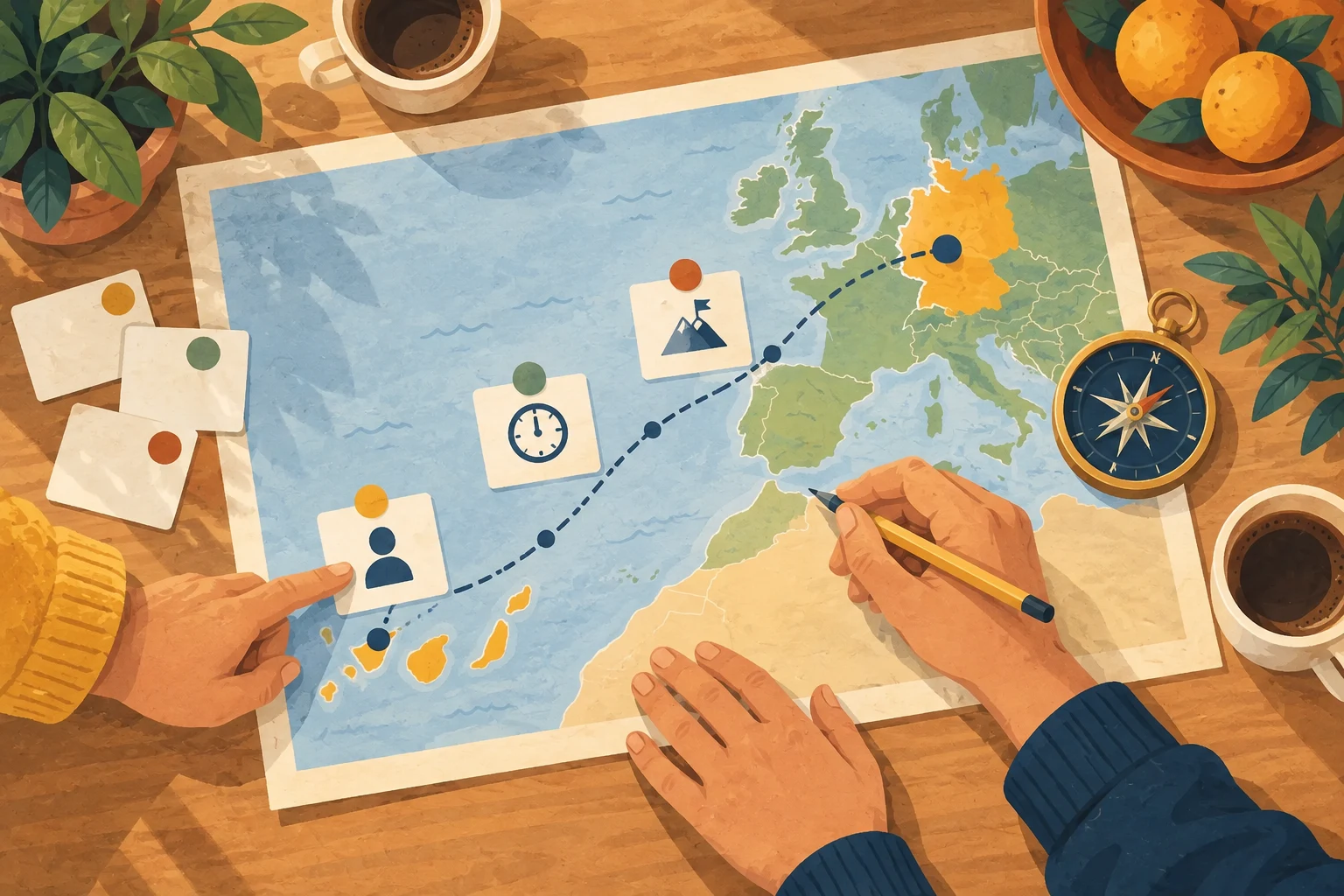 Planificación personalizada de la ruta de aprendizaje entre Canarias y Alemania